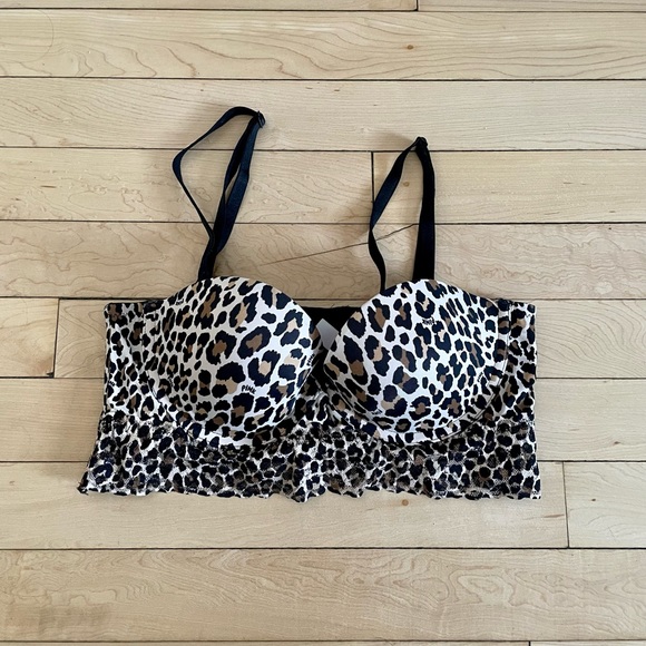 PINK Victoria's Secret Other - PINK Victoria’s Secret Leopard Print Longline Bustier Multi Way Bra